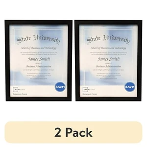 Mainstays 8.5" x 11" Document and Diploma Picture Frame, Black, - Picture 1 of 10