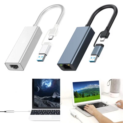USB 3.1 Type-C Port to RJ45 Gigabit Ethernet LAN Network suppprt 10/100/1000MBPS - Image 1 of 4