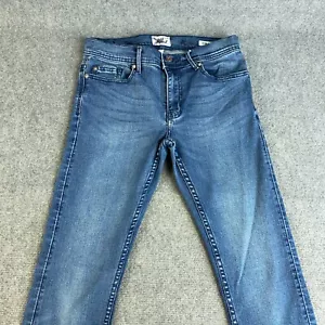 Vintage Just Jeans Womens Size 30 Y2K Blue Stretch Wash Fade Skinny Tapered - Foto 1 di 12