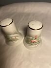Vintage Christmas Salt and Pepper Shaker with Wintery Church Mountain Top Japan