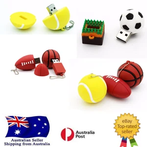 JASTER Football USB Flash Drives Basketball Memory Stick 64GB Golf Ball Tennis - Picture 1 of 18