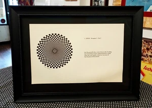 PSYCHEDELIC MANDALA RARE 1974 LSD ETCHING I CHING MEDITATION FRAMED MUSEUM GLASS - Picture 1 of 7