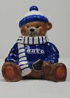 Vintage Oreo Teddy Bear Cookie Jar  2001 Blue and White Sweater & Hat.