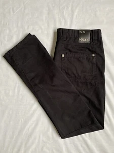 Henleys Mens Black Denim Jeans Badge Button Fly Size 36 - Picture 1 of 14