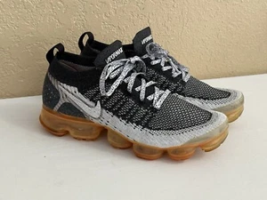 Nike Air Shoes Mens 8 Safari Black White VAPORMAX Flyknit 2 942842-106 - Picture 1 of 10