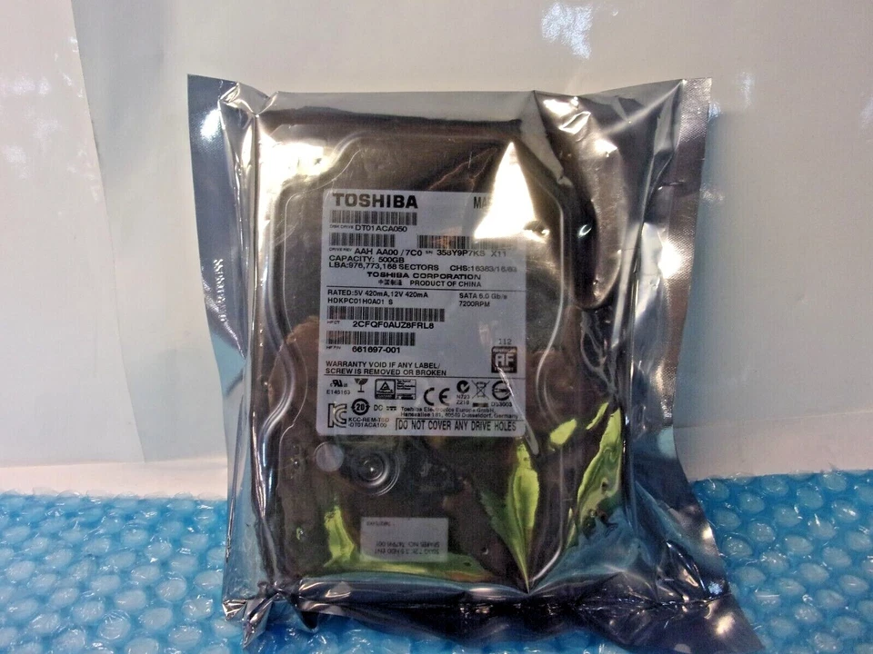 Toshiba DT01ACA050 500GB 7200 RPM 3.5" SATA 6.0 Gbs HDD Desktop Hard Drive - Image 1 of 4