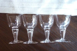 4 Tiffin Franciscan Crystal Sylph Pattern 4.5" Wine Glasses - Picture 1 of 4