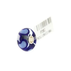 Trollbeads Unico in Vetro - OOAK Original Trollbeads Blu azzurro e bianco Rif. U - Foto 1 di 1