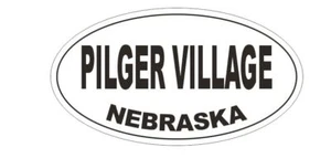 Pegatina de parachoques o pegatina de casco Pilger Village Nebraska D5387 ovalada - Imagen 1 de 1