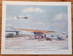 Pan Am Flight Menu Fokker F-7 Historic Flights Series 1982 - Imagen 1 de 2