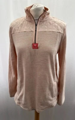 Maine New England Women's Pink Zip Neck Jumper Size 12 - Image 1 of 4