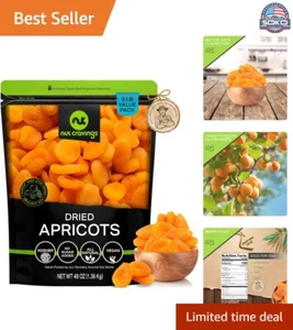 Sun-Dried Turkish Apricots - All Natural 48oz - Healthy Vegan Snack Choice - Picture 1 of 9