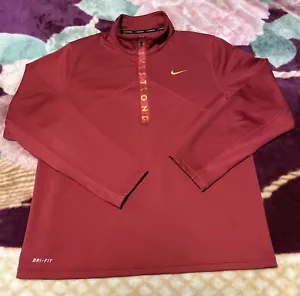 Washington Commanders Color scheme Nike Dri Fit Livestrong Mens L Zip Pocketš„ - Picture 1 of 8