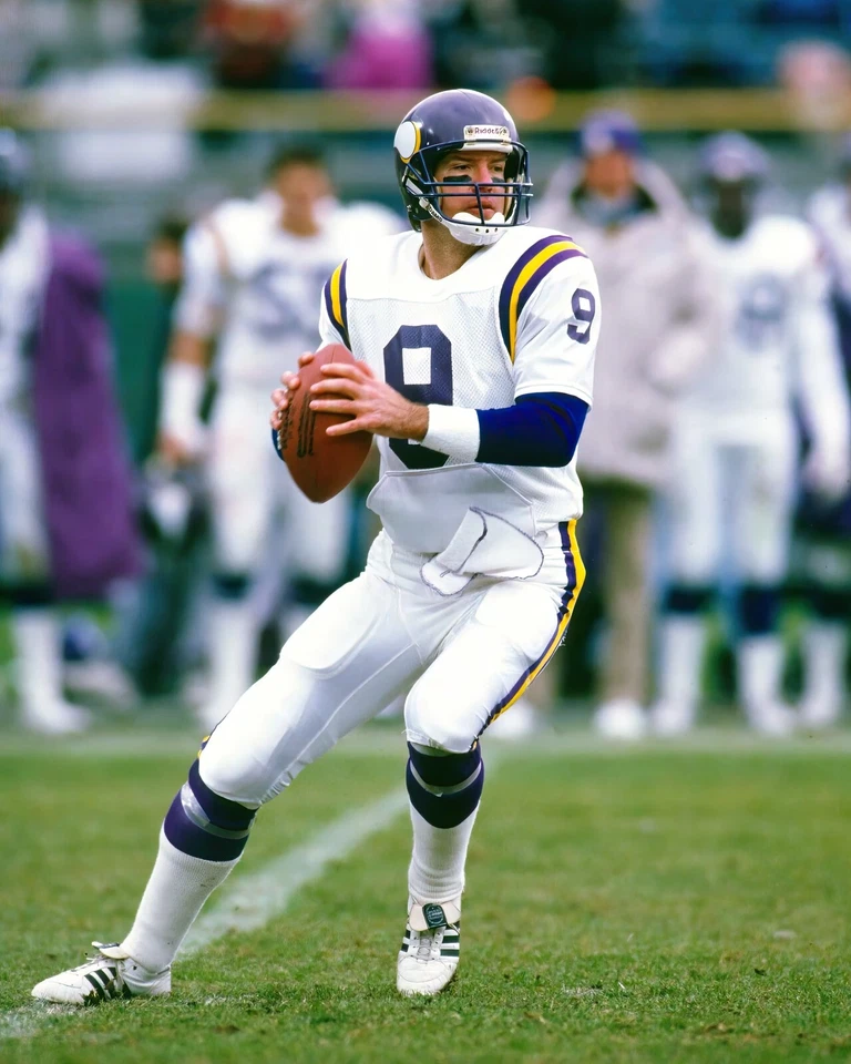 Impresión fotográfica brillante Tommy Kramer #9 Minnesota Vikings NFL 8"X10" 5 AÑOS Foto 1 de 1