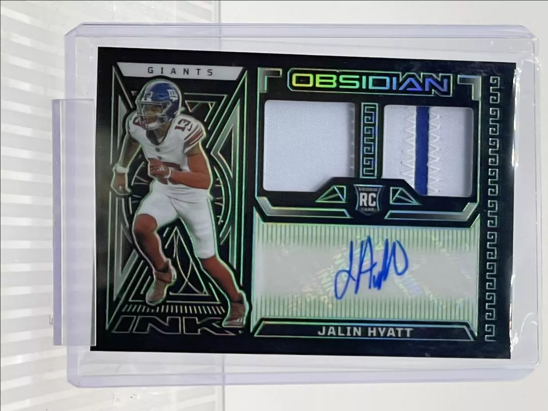JALIN HYATT 2023 OBSIDIAN RPA ROOKIE PATCH AUTOGRAPH GREEN RC AUTO /25 Q1860