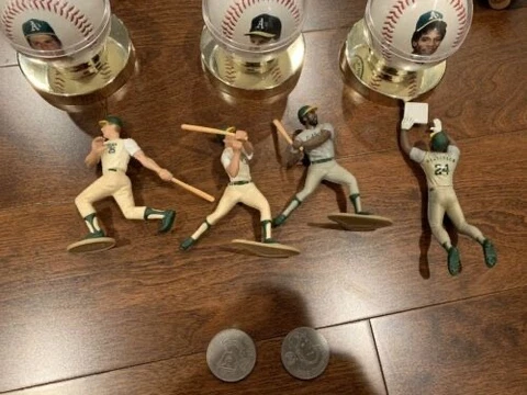 Oakland Athletics 1990's collectables & souvenirs lot, used, Starting Line-Up Cover
