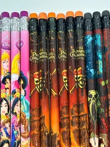Lot 30 Disney Princess Pirate Wood Pencil Birthday School Party Favor Bag Filler - Picture 1 of 10