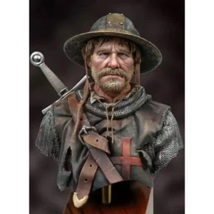 Kit Modelo Resina 1/10 BUSTO Caballero Medieval Hospitalario Después de Luchar Sin Pintar - Imagen 1 de 2