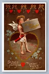 Postkarte Vintage Valentinstag Nachdruck Reproduktion Urlaub Liebe Amor Herz - Bild 1 von 2