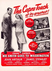 Print Ad Mr Smith Goes Washington 1940 Capra Stewart Move Full Page 10.5"x 13.5" - Picture 1 of 1