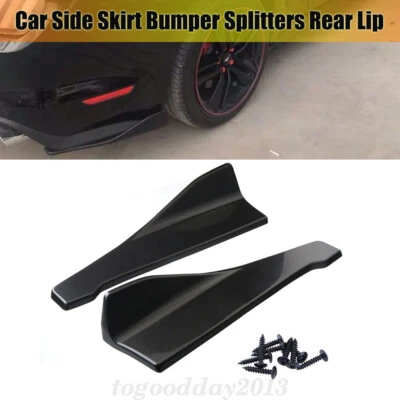 2pcs Universal Car Side Skirt Rocker Splitters Winglet Wing Canard Diffuser Lip Foto 1 de 4