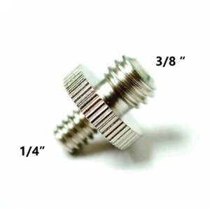 2PC Threaded Screw Adapter 1/4" Male to 3/8" Male Double Head for Photo Studio - Picture 1 of 1