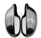 VW GOLF MK5 CARBON FIBRE BLACK SIDE DOOR WING MIRROR COVERS CAPS HOUSINGS UK