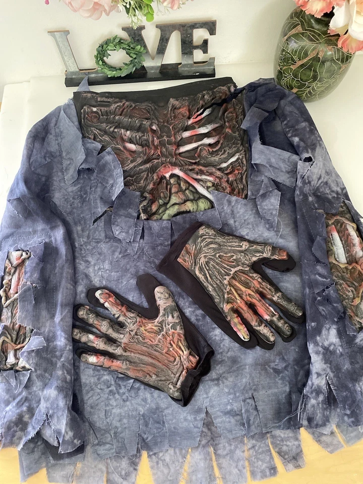 Disfraz Cadáver Podrido Caminar Zombi Top Guantes Disfraz Niños Talla M 8-10 Nuevo sin Etiquetas Foto 1 de 4