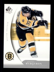 2005-06 UD SP AUTHENTIC #11 PATRICE BERGERON BOSTON BRUINS