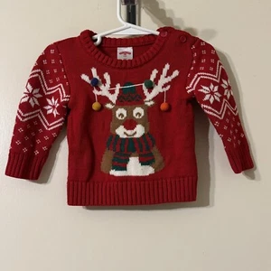 Holiday Time Pullover rot Rentier Weihnachten Urlaub 12 Monate Unisex Junge Mädchen - Bild 1 von 3