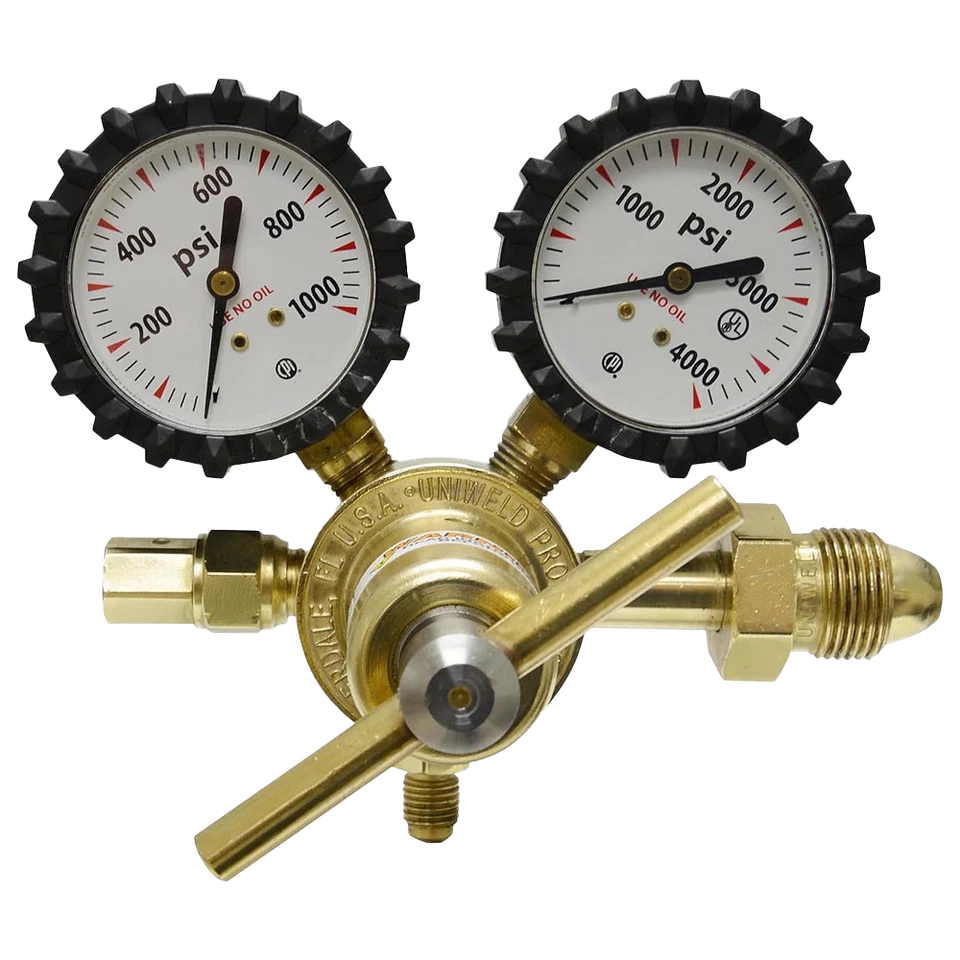 Regulador de nitrógeno Uniweld RHP800 1/4 pulgada destello (M) 50-800 PSIG Foto 1 de 1