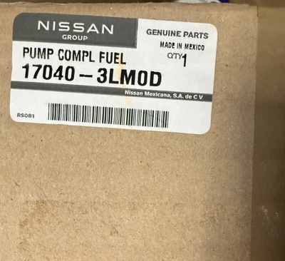 Conjunto de bomba de combustible original Nissan 17040-3LM0D 2013-2021 NV200 ¡NUEVO FABRICANTE ORIGINAL! Foto 1 de 4