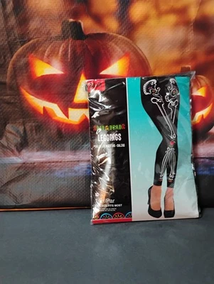 DISFRAZ HALLOWEEN DÍA DE MUERTOS HUESO LEGGINGS ADULTO O/S Foto 1 de 4