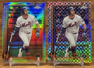 Jeff McNEIL X-Fractor + Prism Refractor LOT | 2025 Topps Chrome NY METS #167 - Bild 1 von 2