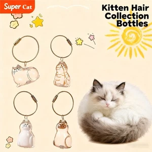 6PC Cat hair storage box pendant cat hair storage capsule keychain commemorative - Picture 1 of 16