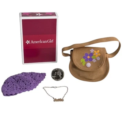 American Girl Doll Julie Accessories Coin Purse Necklace Hat Box 1st Edition Set - Image 1 of 4