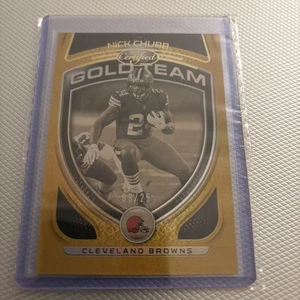2021 Certified Nick Chubb Gold Team Mirror Gold /25 #GT-8 Cleveland Browns SP - Bild 1 von 3