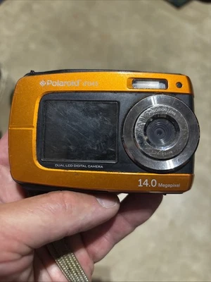 Polaroid iF045 14.0 MP Dual Screen Waterproof Digital Camera - Orange Untested - Image 1 of 4