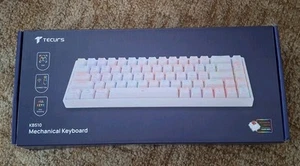 TECURS KB510 Bezprzewodowa mechaniczna klawiatura do gier biała - nowa - Zdjęcie 1 z 3