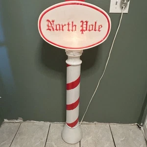 Union Products North Pole 1991 molde soplado Navidad plástico bastón de caramelo decoración 45"" - Imagen 1 de 10