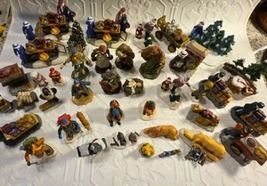 Miniature  Figurine Collection 1.5" Tall Lot Of Over 30 Ceramic & Resin  - Picture 1 of 24