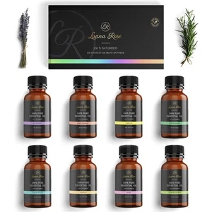 LuanaRose ätherische Öle 8er Set Duftöl Raumduft für Diffuser Massage Duftkerzen - Bild 1 von 8