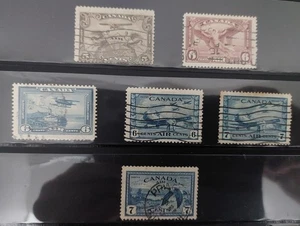 Canada Air Post Stamps Scott #C1, C5-C9, Used, - Picture 1 of 2