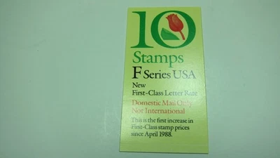 U.S. 1991 "F Series Stamp Booklet. Scott # BK182. (10 of Scott # 2519) (29cent) - Image 1 of 2