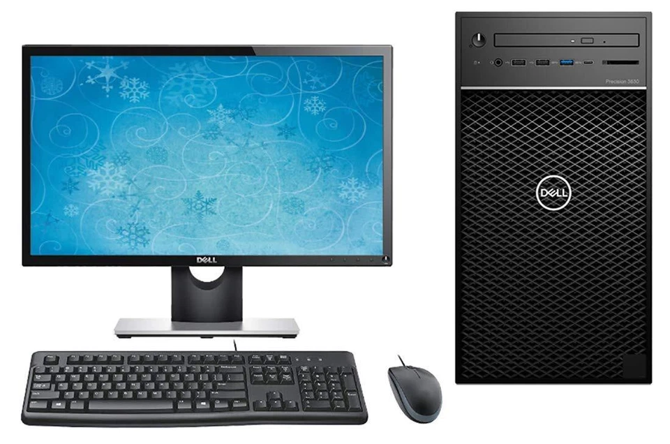 Dell Precision 3630 Tower i9-9900 3.1 GHz 24" Mon SSD RTX 3070 Ti W11 Pro CTO - Image 1 of 1