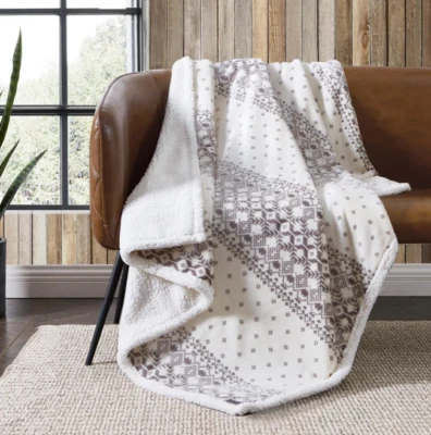 Manta polar Eddie Bauer Fair Isle Peak Sherpa Foto 1 de 4