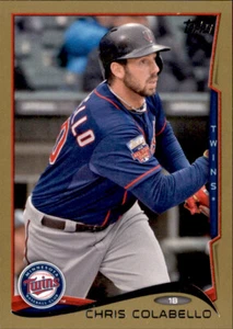 2014 Topps Update Chris Colabello #d /2014 Gold Parallel Insert PWE Twins #182 - Picture 1 of 2