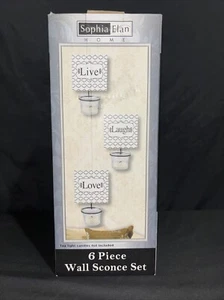 Sophia Elan Home 6 Piece Wall Sconce Set-9 Tea light Candles Included W/Purchase - Picture 1 of 24