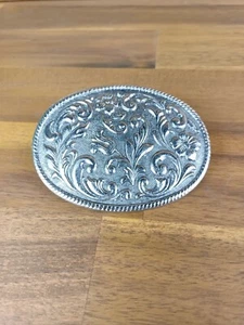 Vintage Belt Buckle Floral Design - Picture 1 of 6