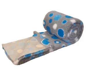 PnH Veterinary Bedding NON SLIP, Vet Bedding Whelping Fleece, GREY BLUE CIRCLE - Bild 1 von 6